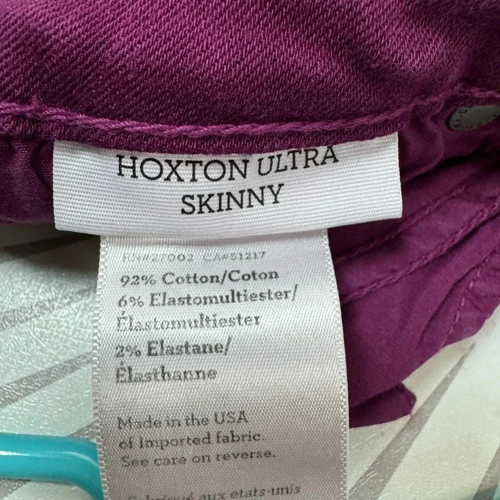 PAIGE Women’s Purple Hoxton Ultra Skinny Jeans Size 29 - Picture 4 of 7